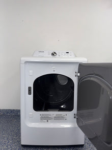 The SAMSUNG gas dryer, model DVG45T3200W, featuring the Wrinkle Prevent Option, available at Appliance Shark.