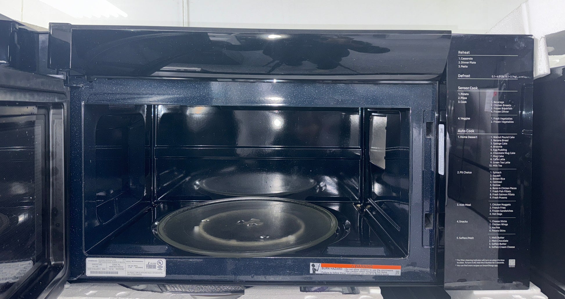 SAMSUNG ME21DG6300SRAA over-the-range microwave glass touch controls in Kansas City