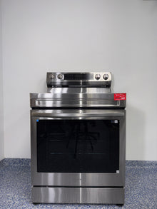 SAMSUNG NE63D6511SR stainless steel electric range scratch and dent special at Appliance Shark in Kansas City.