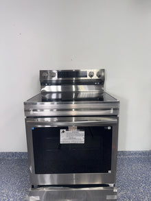 The SAMSUNG NE63D6711SR electric range from the front, highlighting its No-Preheat Air Fry mode and a great deal in Kansas.
