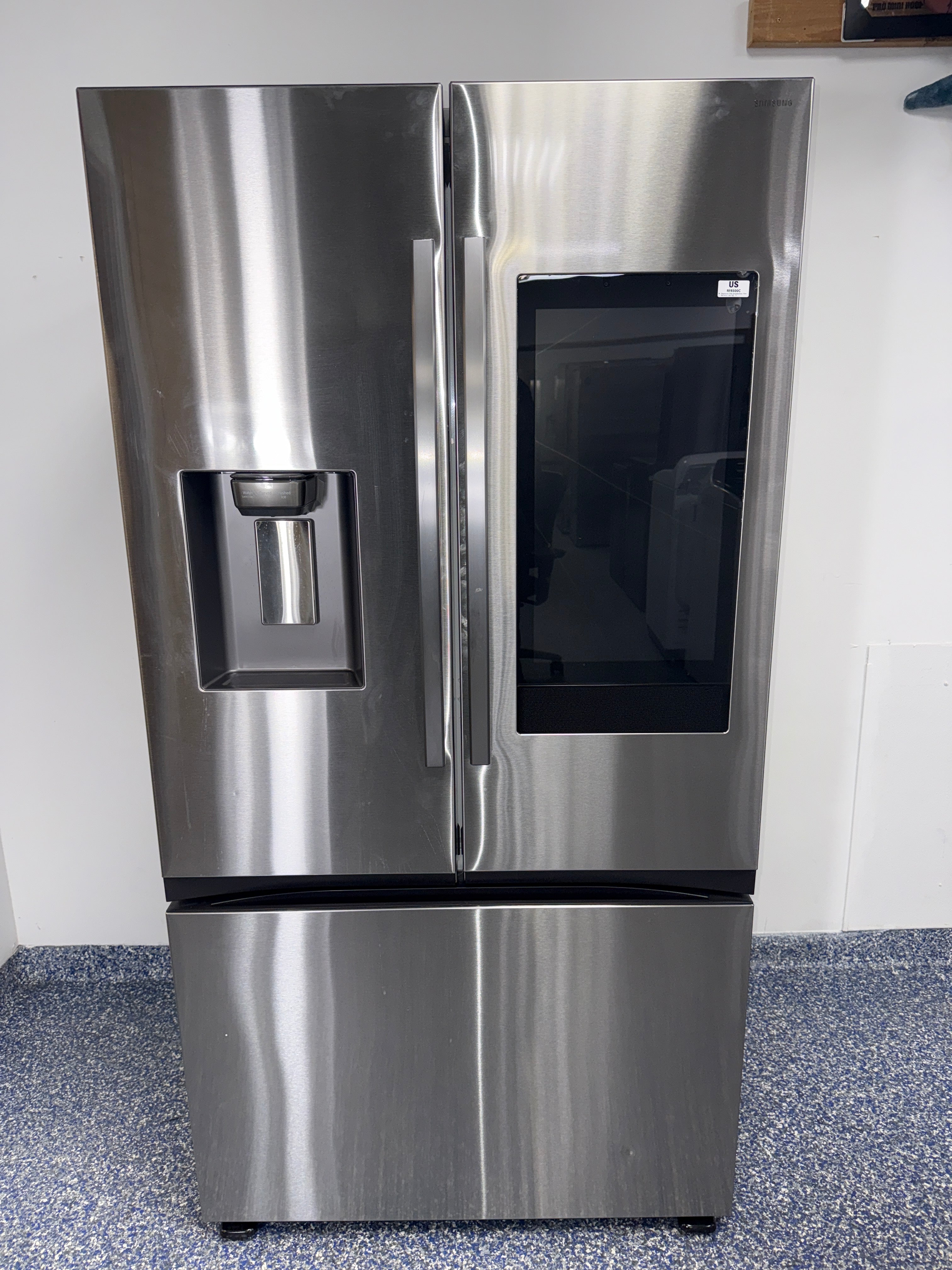 Samsung RF27CG5900SRAA front view stainless steel Kansas City kitchen