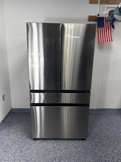 Interior view showing the Beverage Center and water/ice dispensing features of SAMSUNG RF29BB8600QL in Overland Park.