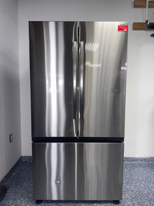The SAMSUNG RF32CG5300SR refrigerator from the front, a French door model for a great deal in Kansas.