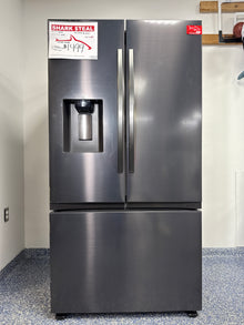 SAMSUNG RF32CG5400MT French door smart refrigerator in matte stainless steel, available at Appliance Shark as the best scratch and dent deal in Kansas City.