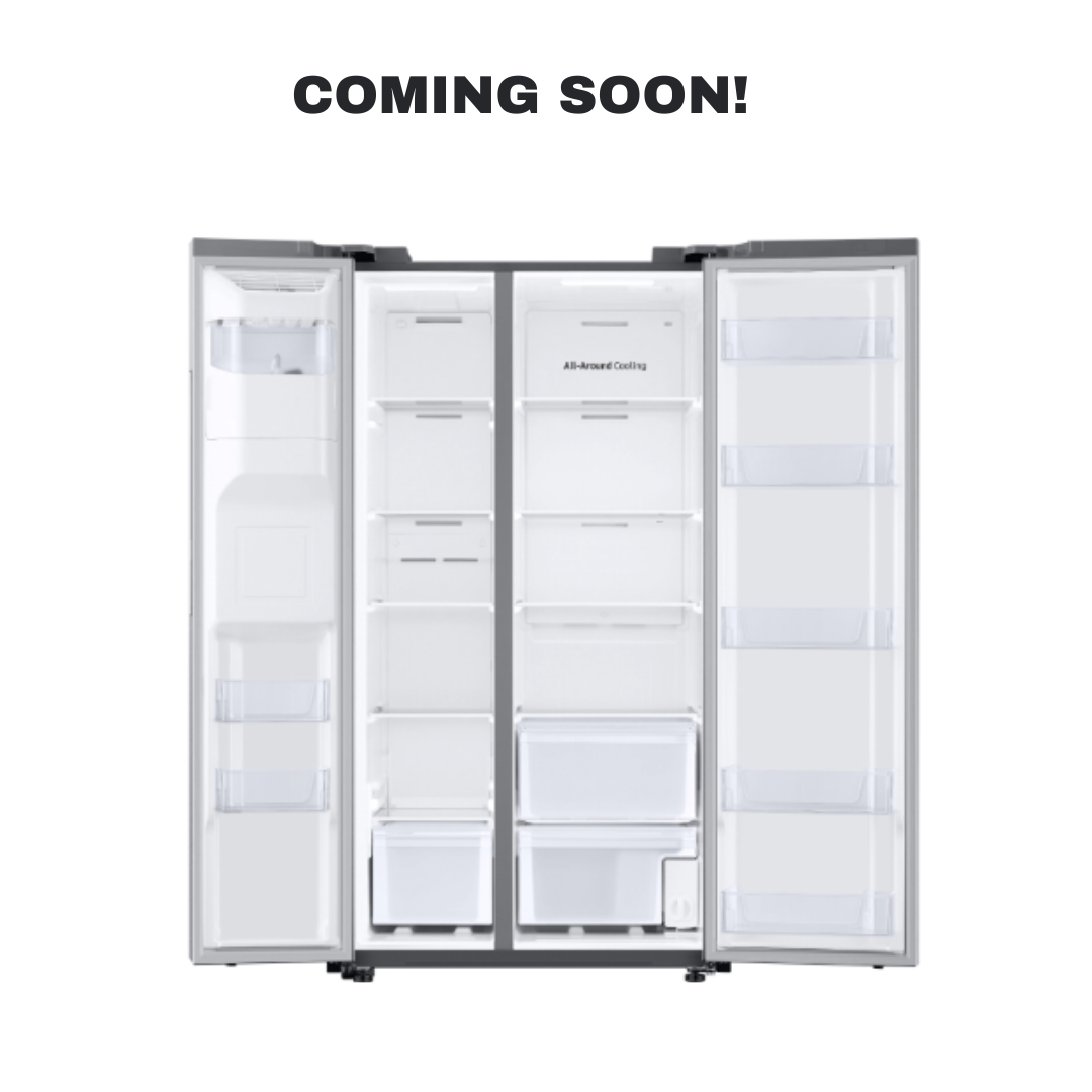 SAMSUNG RS27T5200SR side-by-side refrigerator exterior water and ice dispenser in Overland Park near Kansas City