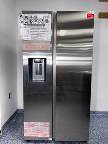 The SAMSUNG RS27T5200SR refrigerator from the front, a side-by-side model for a great deal in Kansas.