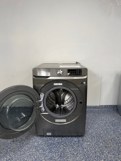 A close-up view of the interior of the SAMSUNG WF45B6300AP washer, showcasing its Steam Wash feature, perfect for an Overland Park, KS home.
