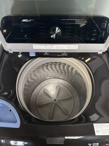 A view of the control panel on the SAMSUNG WA47CG3500AV, showing its SmartThings app compatibility, for sale in Kansas.