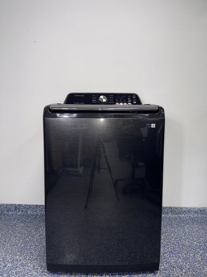 The SAMSUNG WA47CG3500AV top load washer from the front, highlighting its Super Speed Wash feature and a great deal in Kansas.