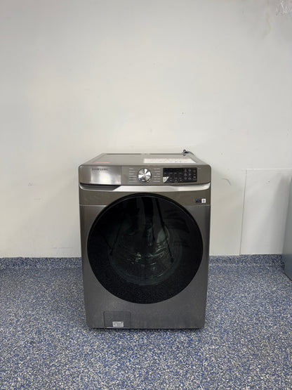 The SAMSUNG WF45B6300AP front load washer from the front, highlighting its Super Speed Wash feature and a great deal in Kansas.