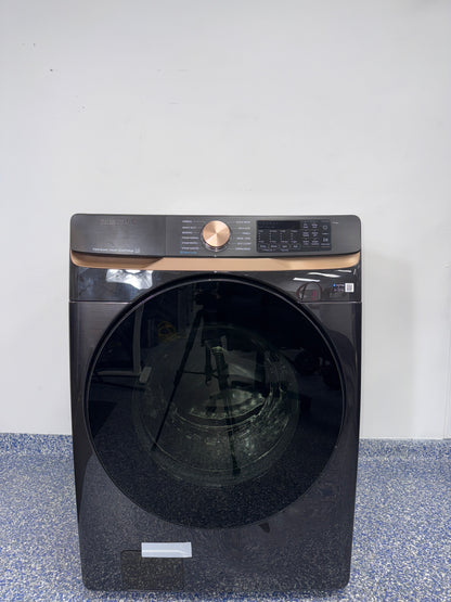The SAMSUNG WF50BG8300AVUS front load washer from the front, highlighting its Super Speed Wash feature and a great deal in Kansas.