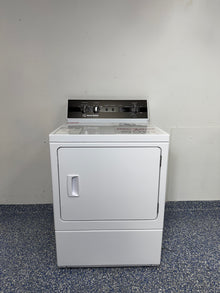 Speed Queen DR5 7.0 cu ft white dryer (DR5004WE) front view at Appliance Shark