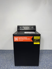 Speed Queen TC5 3.2 cu ft black top load washer (TC5003BN) front view at Appliance Shark 