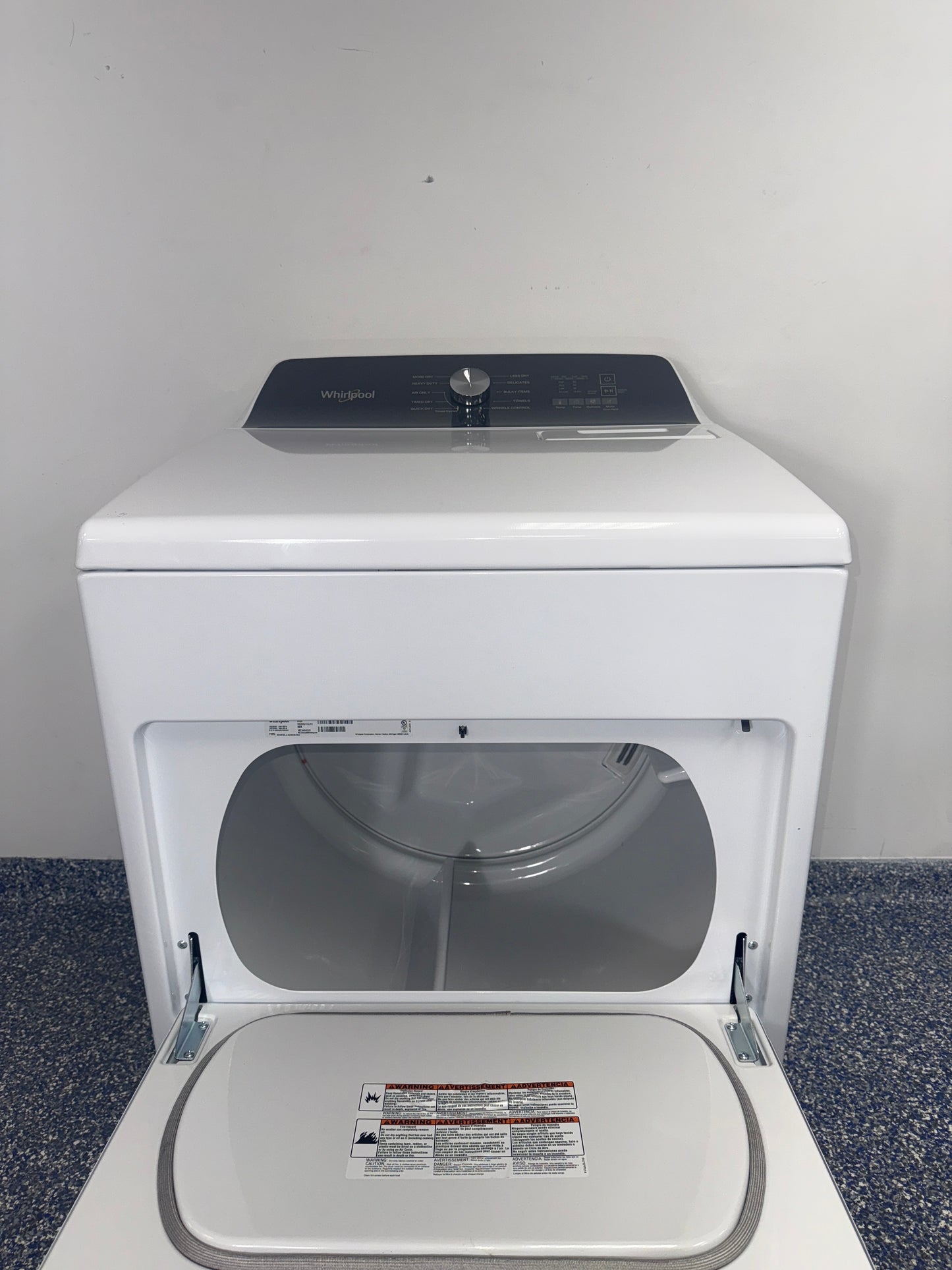 Whirlpool WED5010LW1 interior light and drum detail Kansas City home