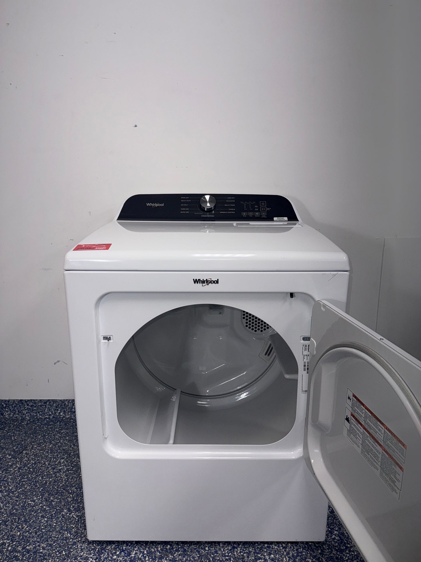 WHIRLPOOL WED6150PW0 Wrinkle Shield™ option in action Kansas City home