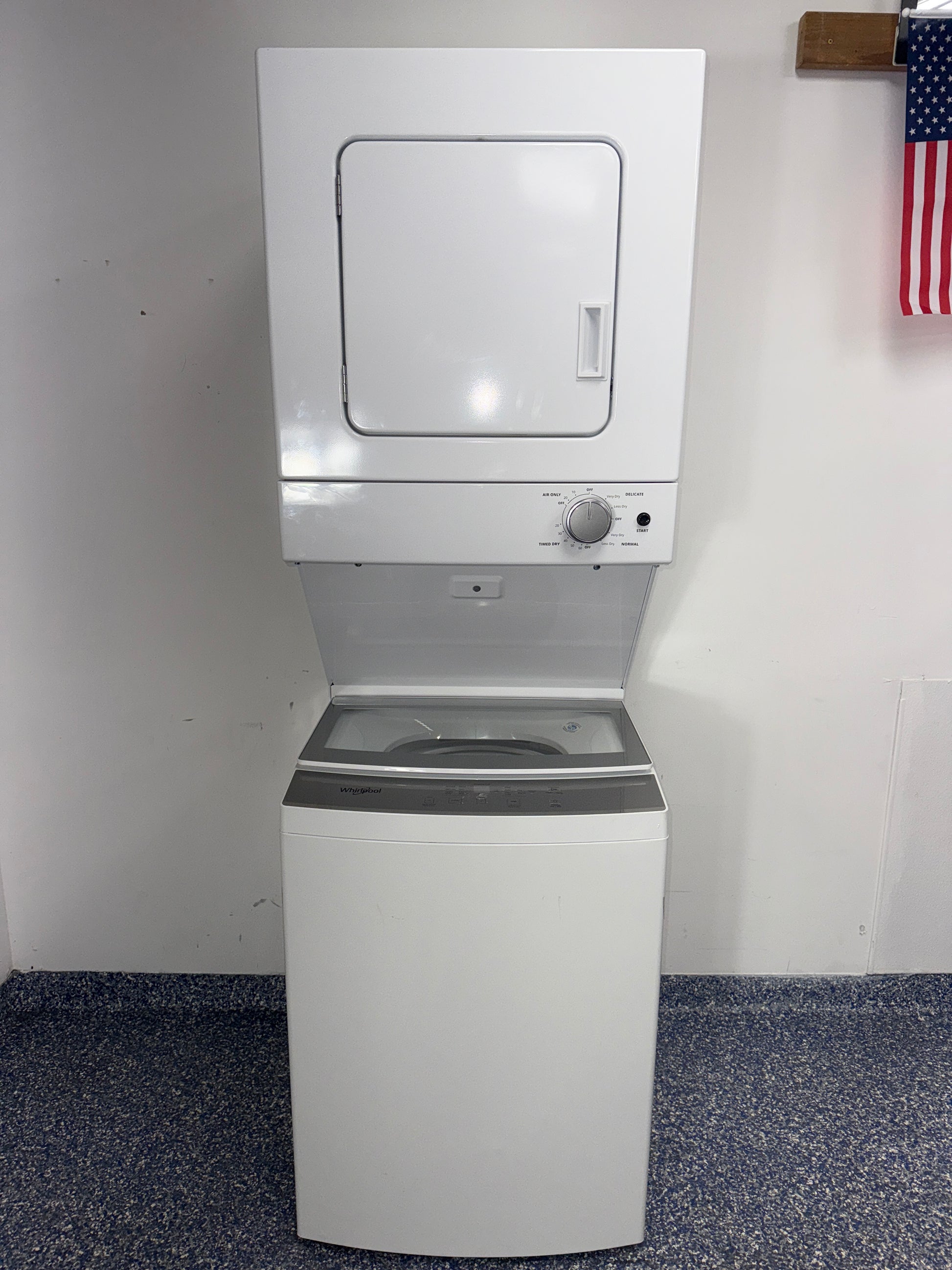 WHIRLPOOL WET4024HWO 1.6 cu. ft. top load stacked laundry center in Overland Park Kansas City area