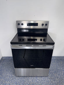 Front view of the WHIRLPOOL WFES3330RZ2 electric range in Overland Park, KS.