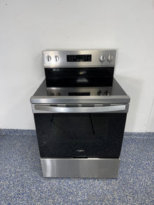 Front view of the WHIRLPOOL WFES5030RZ electric range available in Overland Park near Kansas City.