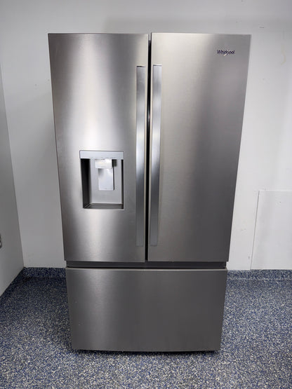 WHIRLPOOL WRFF3536SZ french door refrigerator front view in Overland Park near Kansas City