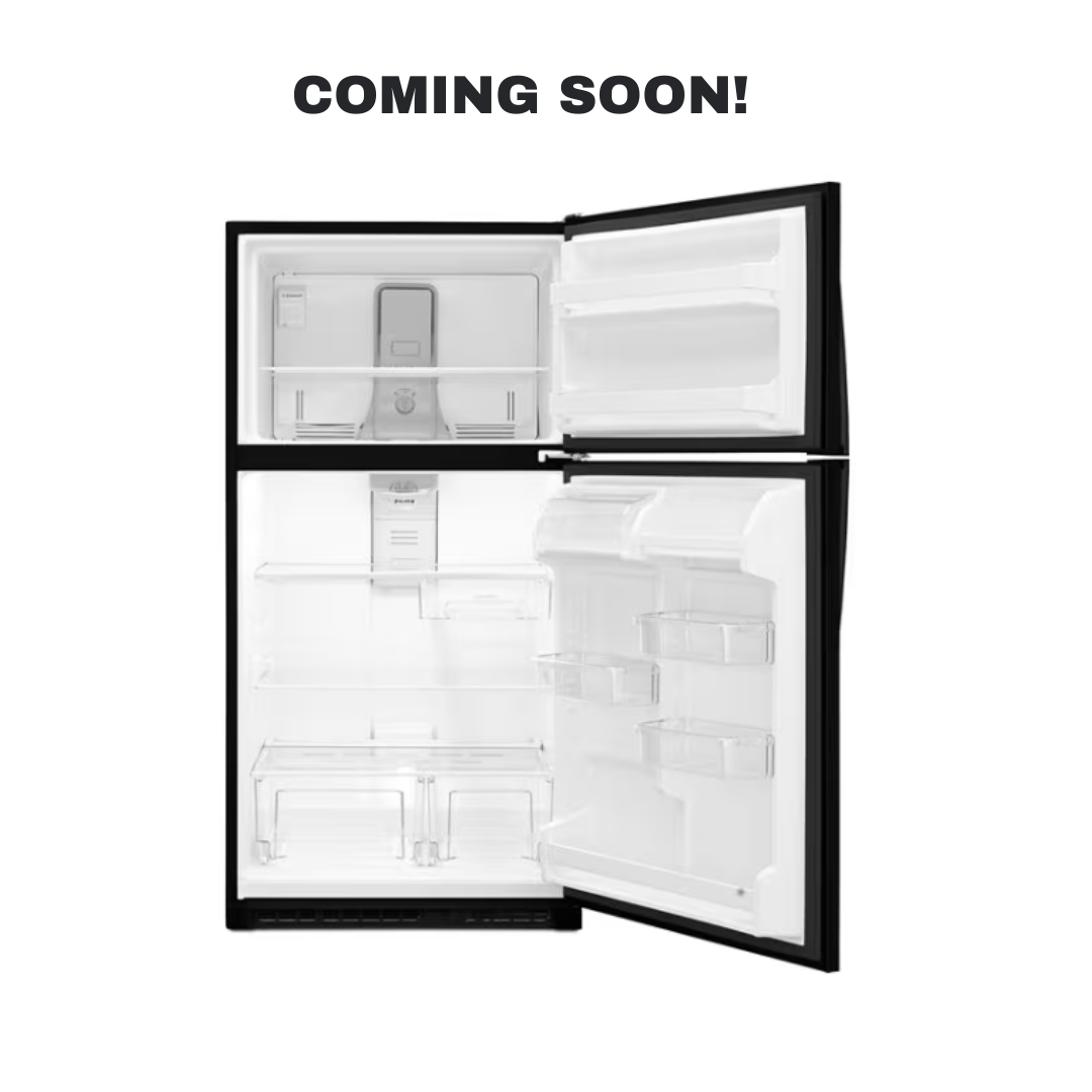 WHIRLPOOL WRT311FZDB top freezer refrigerator angled view in Overland Park Kansas City