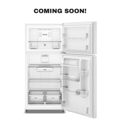 WHIRLPOOL WRTX5419SW top freezer refrigerator angled view in Overland Park Kansas City