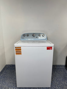 Front view of the Whirlpool WTW4816FW 3.5 cu ft Top Load Washer in white. On sale at Appliance Shark - Scratch & Dent store | Kansas City.