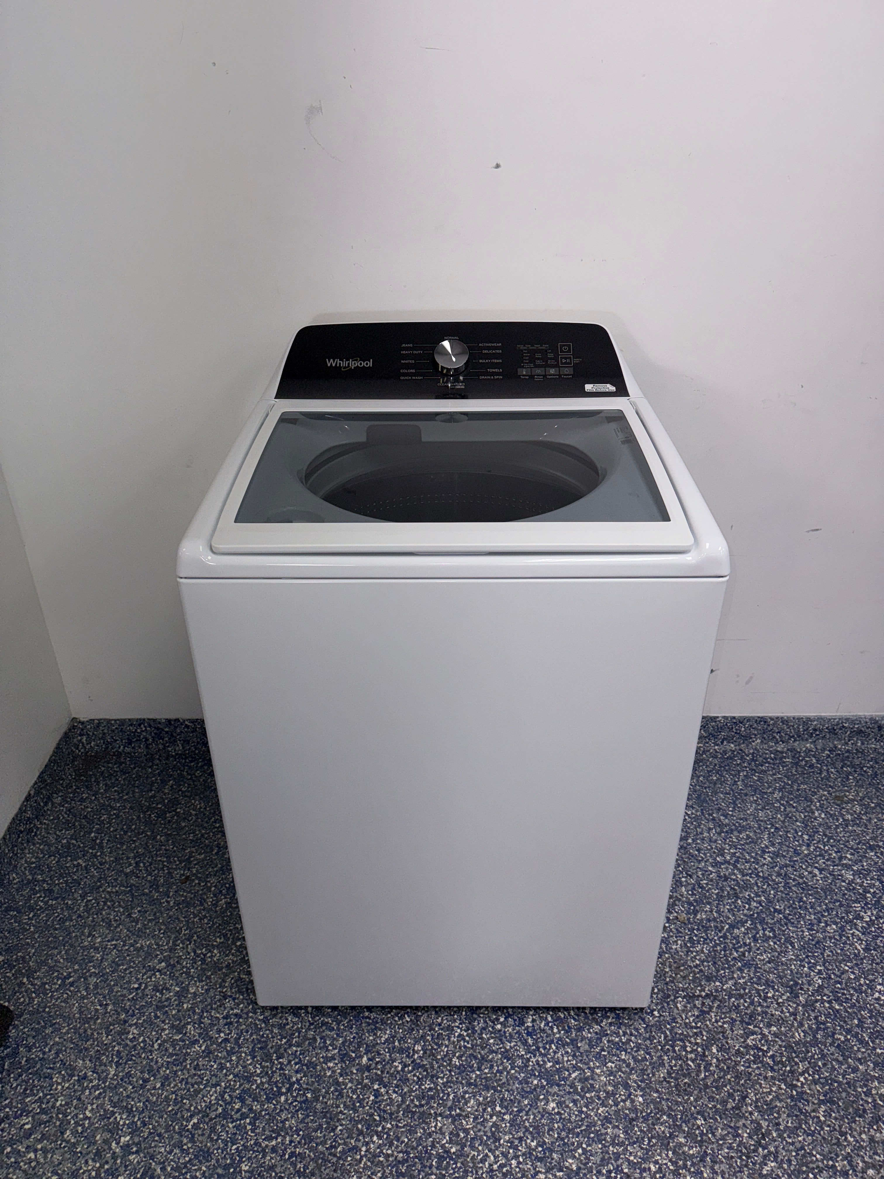 WHIRLPOOL WTW5020SW0 top load washer front view in Overland Park near Kansas City
