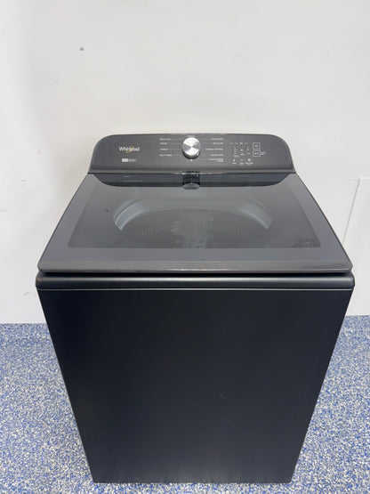 Whirlpool WTW6157PB top-load washer front view Volcano Black Kansas City laundry room