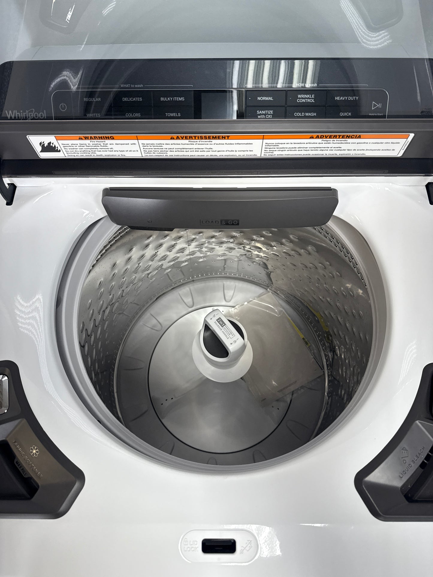 Whirlpool WTW8127LW 2-in-1 Removable Agitator detail Kansas City laundry