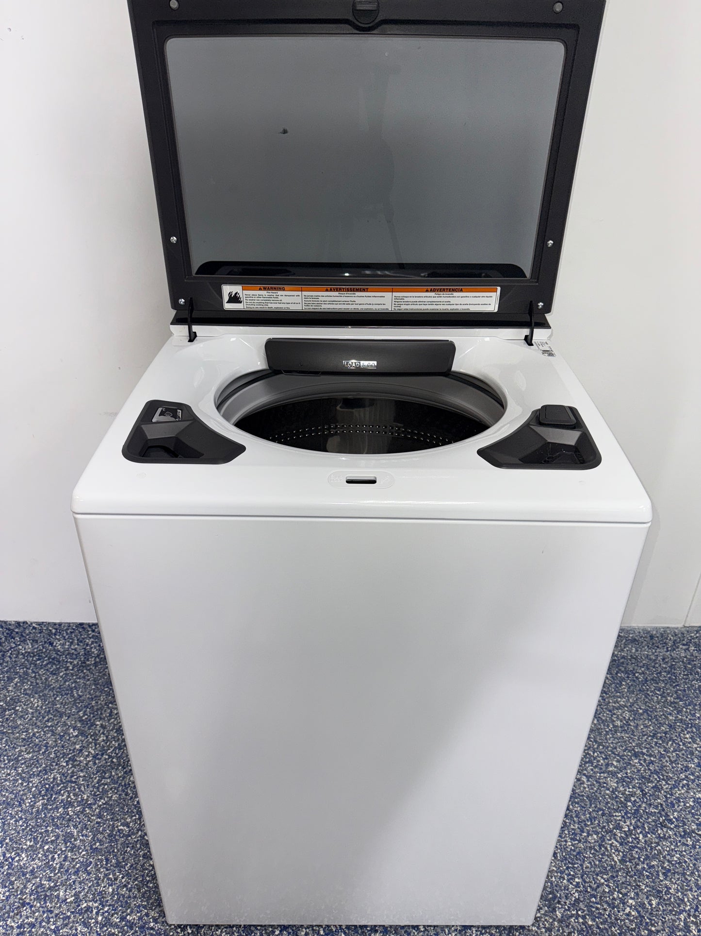 Whirlpool WTW8127LW Load & Go™ detergent dispenser close-up Kansas City home